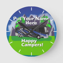 Entegra Aspire RV Blue Happy Camper Design