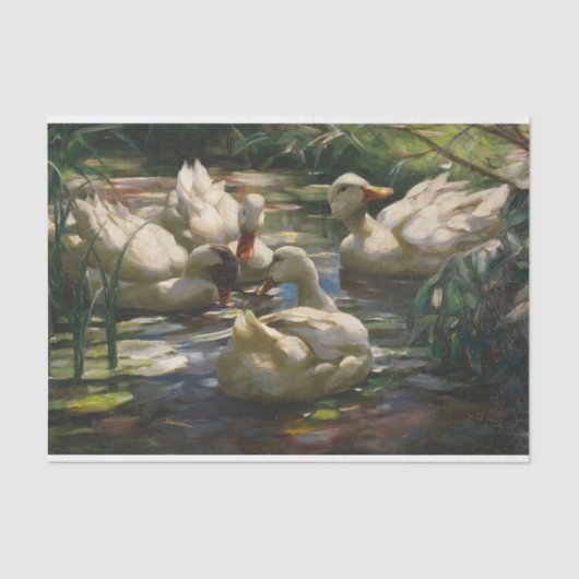 Enten Auf Dem Waldweiher door Alexander Koester Tissuepapier (Voorkant)
