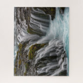 Entensely Blue Bruarfoss Waterfall in IJsland Legpuzzel (Verticaal)