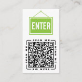 Enter | Aanpasbare QR-code- en logo-sjabloon Visitekaartje (Voorkant)