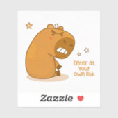 Enter at Your Own Risk Sticker (Vel)