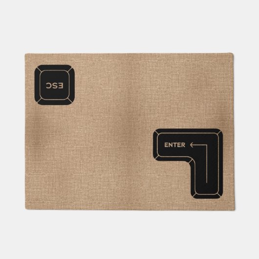 Enter & Escape Key Design Computer Grappig Welkom Deurmat (Voorkant)