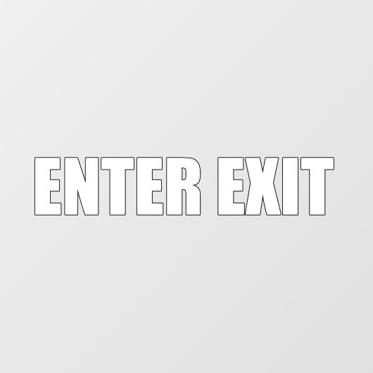 Enter Exit Winkel Zakelijk Deur Bord Raam Sticker (Vel)