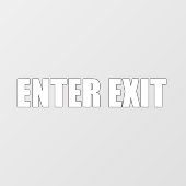 Enter Exit Winkel Zakelijke Deur Bord Raam Klevend Raamsticker (Vel)