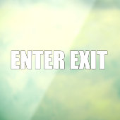 Enter Exit Winkel Zakelijke Deur Sign Raam Klevend Raamsticker (Vel 3)