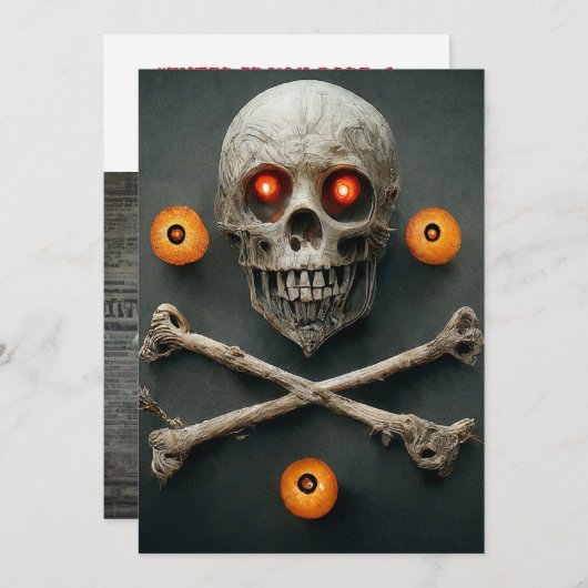 "Enter If You Dare: A Halloween Nightmare Awaits!" Kaart (Voorkant / Achterkant)