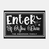 Enter of you Dare - Funny Halloween Deurmat (Voorkant)