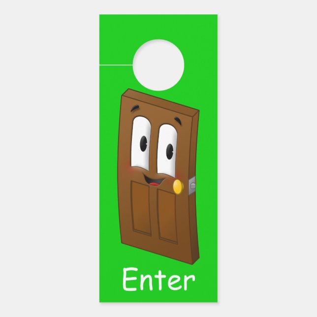 "Enter/Stop" A-door-able Deurhanger (Voorkant)