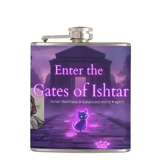 Enter the Gates of Ishtar drinking flask Heupfles (Voorkant)