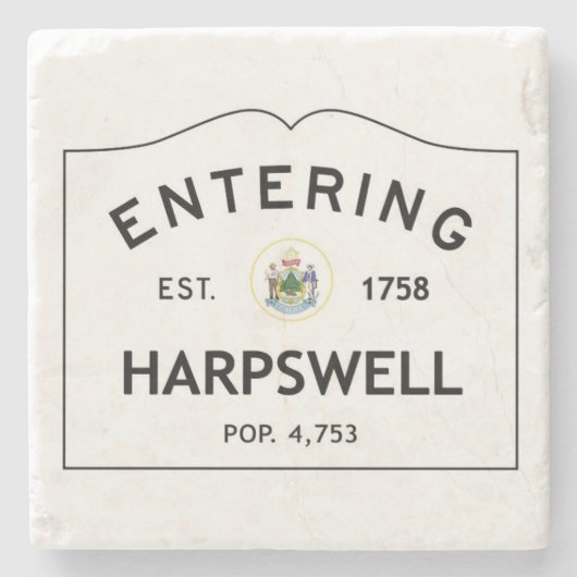 Enterine Harpswell Maine Marble Stone Onderzetter (Voorkant)