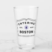 Entering Boston Massachusetts Glas (Voorkant)