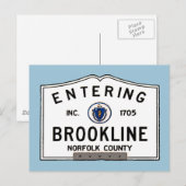 Entering Brookline Briefkaart (Voorkant / Achterkant)
