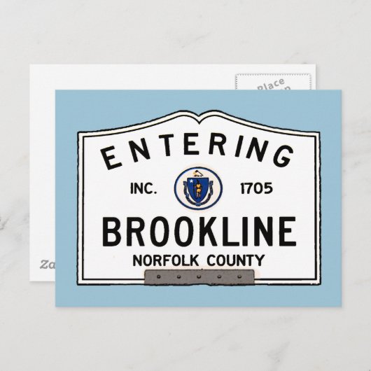 Entering Brookline Briefkaart (Voorkant / Achterkant)