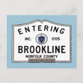 Entering Brookline Briefkaart (Voorkant)