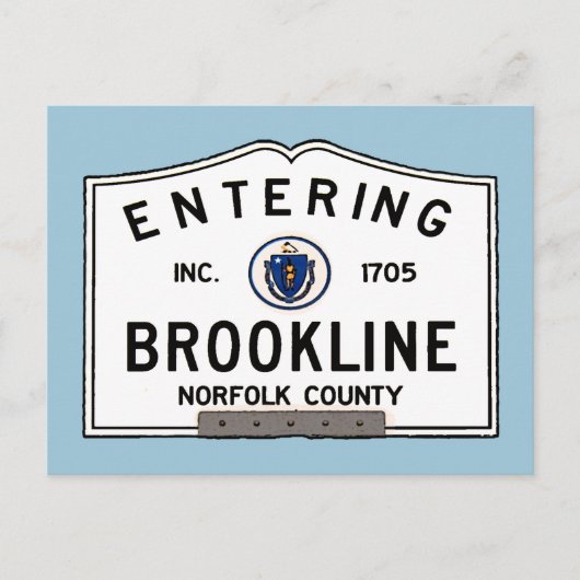 Entering Brookline Briefkaart (Voorkant)