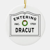 Entering Dracut Massachusett Keramisch Ornament (Voorkant)
