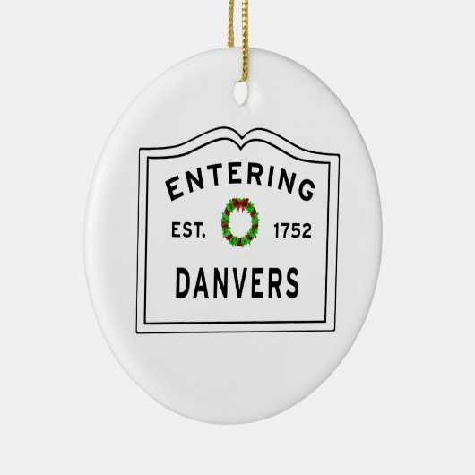 Entering Massachusetts Danvers Keramisch Ornament (Rechts)