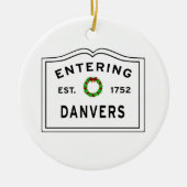 Entering Massachusetts Danvers Keramisch Ornament (Voorkant)