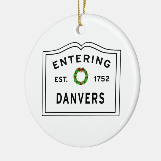 Entering Massachusetts Danvers Keramisch Ornament (Links)