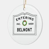 Entering Massachusetts Town Belmont Keramisch Ornament (Links)