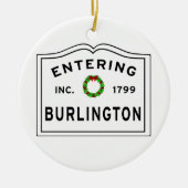 Entering Massachusetts Town Burlington Keramisch Ornament (Voorkant)
