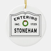 Entering Massachusetts Town Stoneham Keramisch Ornament (Voorkant)