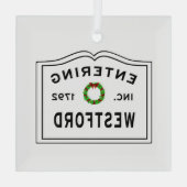 Entering Massachusetts Town Westford MA Glas Ornament (Achterkant)