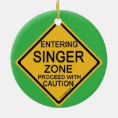 Entering Singer Zone Keramisch Ornament (Achterkant)