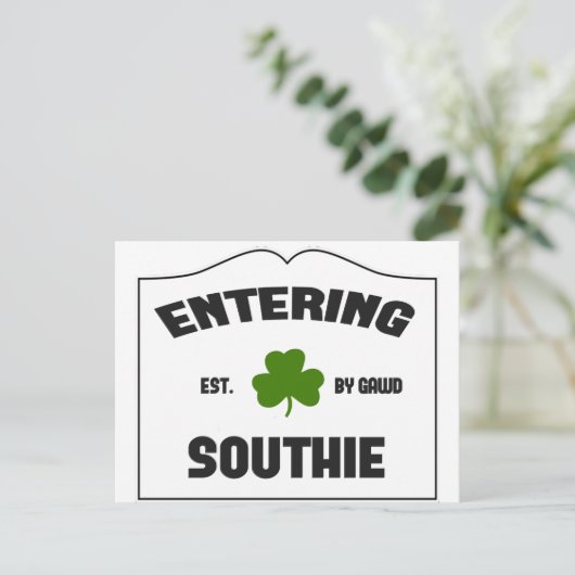 Entering Southie Briefkaart (Staand voorkant)