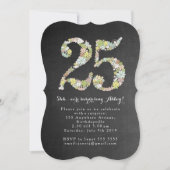 Enterprise 25th Number 25 Birthday Party Invite Kaart (Voorkant)