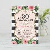 Enterprise 30th Birthday Invitation Women Floral Kaart (Staand voorkant)