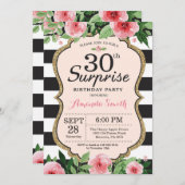 Enterprise 30th Birthday Invitation Women Floral Kaart (Voorkant / Achterkant)