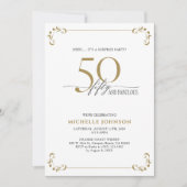 Enterprise 50 & Fabulous Black & Gold Birthday Kaart (Voorkant)