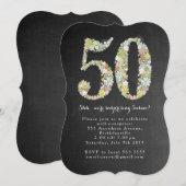 Enterprise 50th Number 50 Birthday Party Invite Kaart (Voorkant / Achterkant)