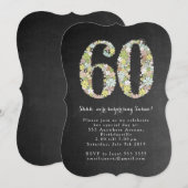 Enterprise 60th Number 60 Birthday Party Invite Kaart (Voorkant / Achterkant)