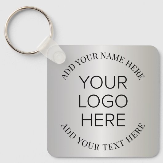 Enterprise Business Logo Promotion Silver Sleutelhanger (Voorkant)