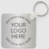 Enterprise Business Logo Promotion Silver Sleutelhanger (Achterkant)