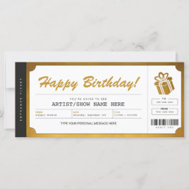 Enterprise Concert Gold Gift Ticket Uitnodiging