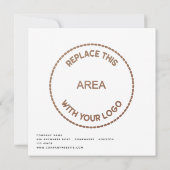 Enterprise Family Day Business Logo White Uitnodig Kaart (Achterkant)