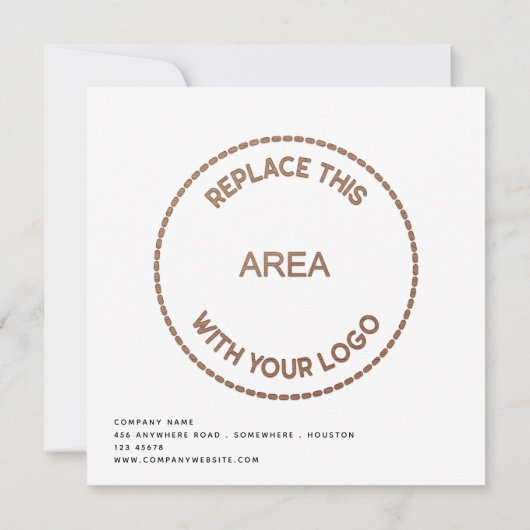 Enterprise Family Day Business Logo White Uitnodig Kaart (Achterkant)