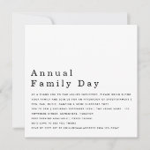 Enterprise Family Day Business Logo White Uitnodig Kaart (Voorkant)