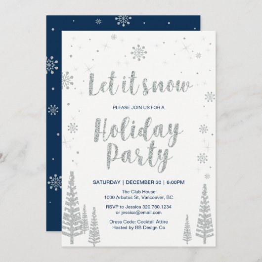 Enterprise Holiday Party Invitation Kaart (Voorkant / Achterkant)