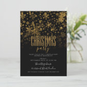 Enterprise Kerstfeestdagen Gold Black Kaart (Staand voorkant)