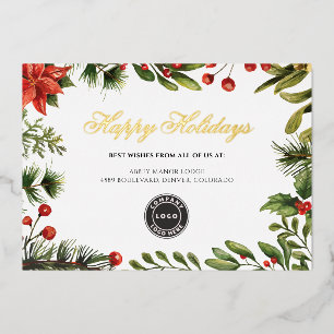 Enterprise Logo Business KerstGold Folie Feestdagenkaart