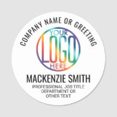 Enterprise Logo Professional Employee White Round Naamplaatje (Voorkant)