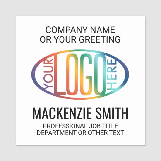 Enterprise Logo Professional Employee White Square Naamplaatje (Voorkant)