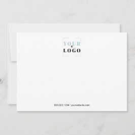 Enterprise Logo Simple White Landscape Note Card Notitiekaartje