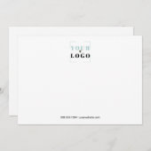 Enterprise Logo Simple White Landscape Note Card Notitiekaartje (Voorkant / Achterkant)