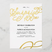 Enterprise Party 100th Birthday Gold Foil Uitnodig Folie Uitnodiging (Voorkant)