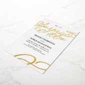 Enterprise Party 100th Birthday Gold Foil Uitnodig Folie Uitnodiging (Gedraaid)